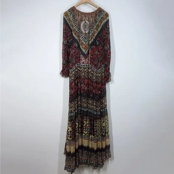 Camilla Long Gathered Panel Maxi Dress Paved In Paisley Size XS Preowned - Picture 4 of 16